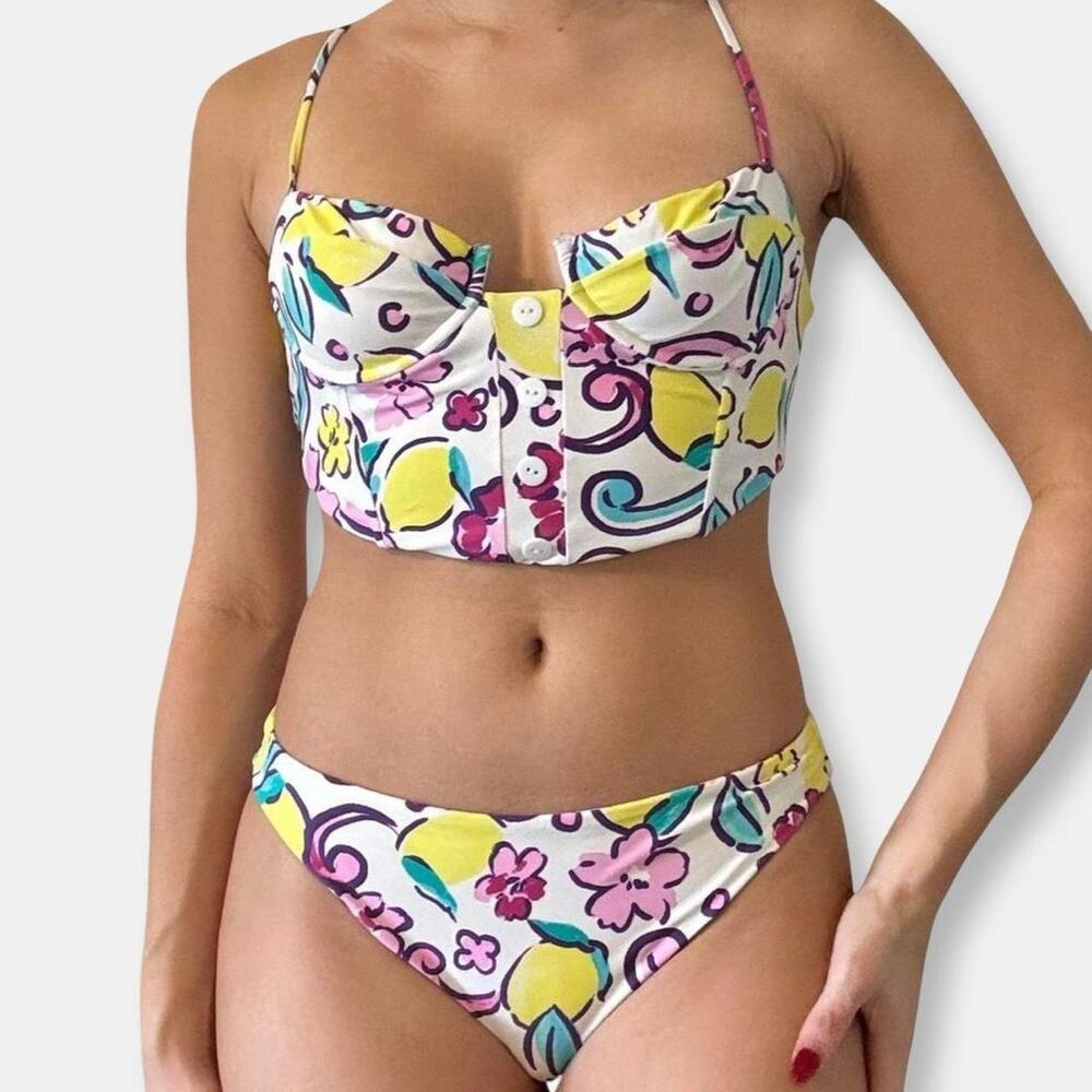 Lpa revolve swimsuit lemons floral
